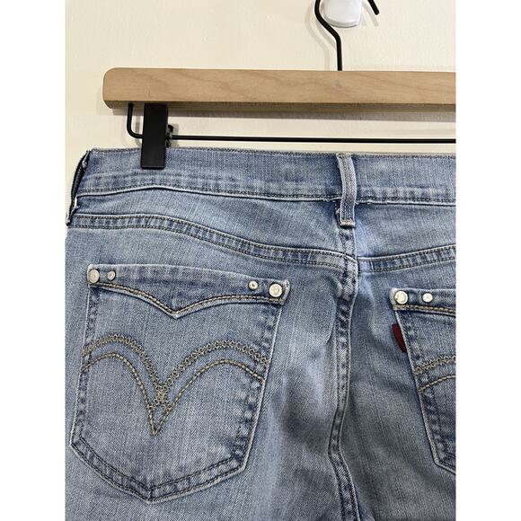 Levis 505 27x32 Straight Leg 90s Y2K Rodeo Western Cowgirl Blue Fade Festival - Picture 10 of 16